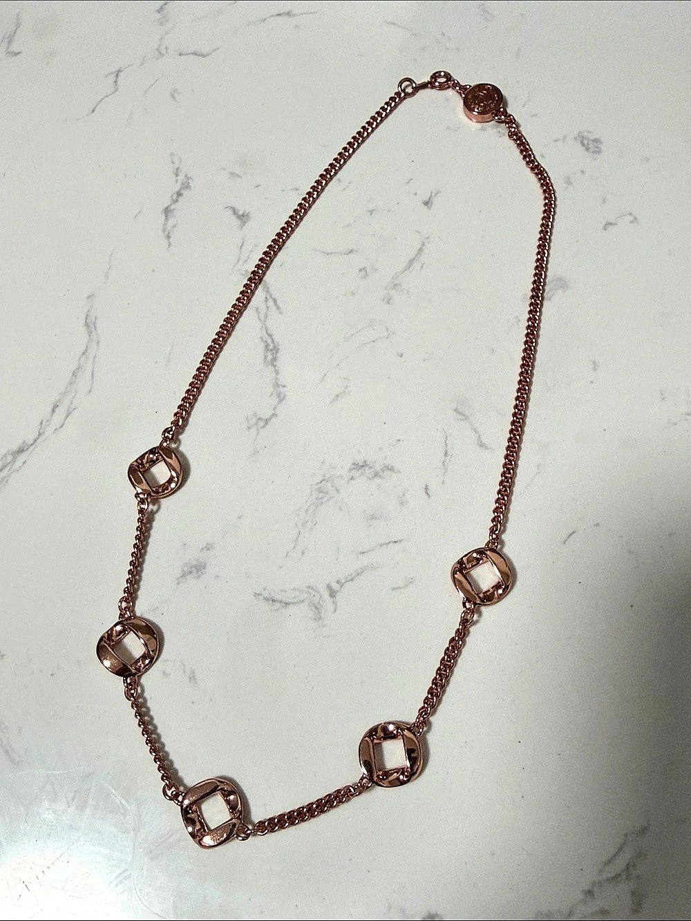 NWOT Marc Jacobs Rose Gold-Tone Chain Necklace
